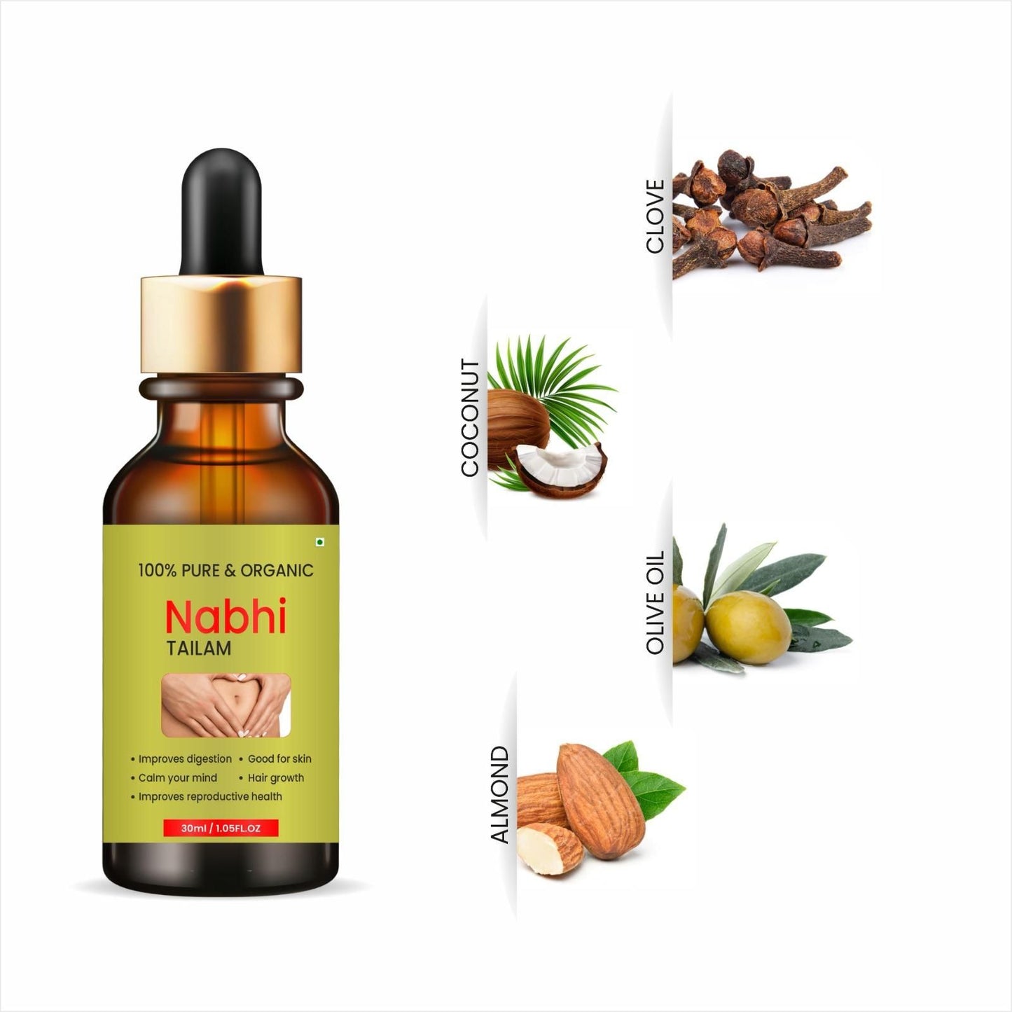 Nabhi Touch Ayurvedic Relief Oil For Belly