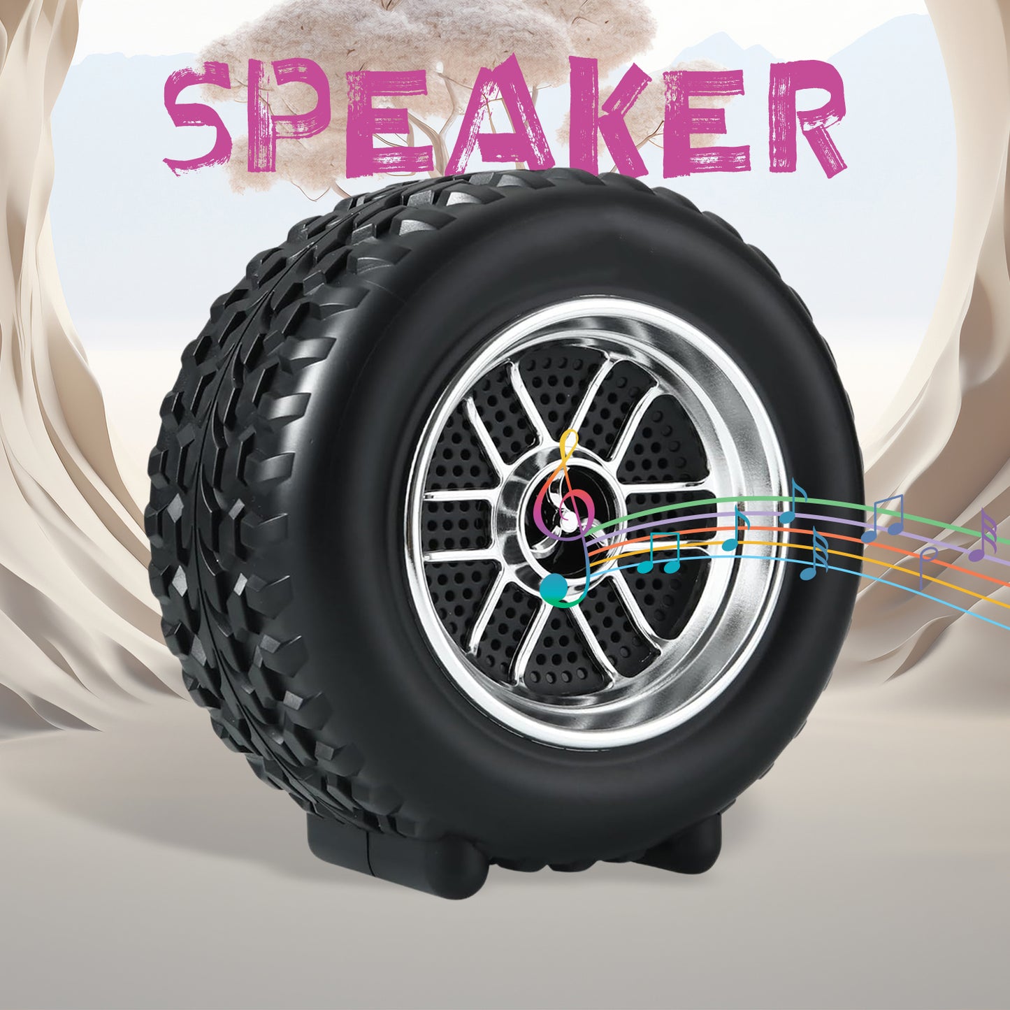 Portable Tyre  Wheel Shape Wireless Bluetooth Speaker