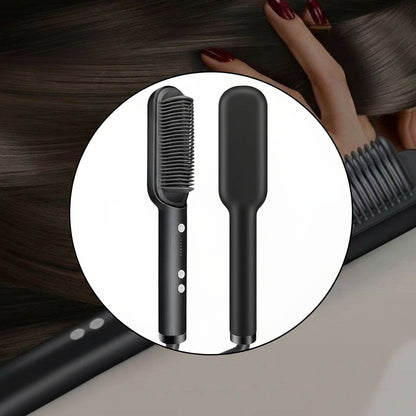 Hair Straightener Used While Massaging Hair Scalps And Head.