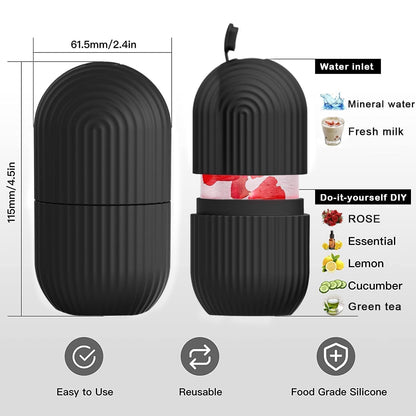 Face Ice Roller  Ice Roller For Face  Ice Roller For Face Massager  Face Ice Treatment Reduce Face Swelling And Under Eye Puffiness (Black)