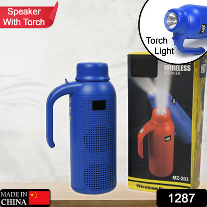 Smart Bluetooth Speaker With Torch Light Wireless Bluetooth Speaker Night Flash Light Speaker