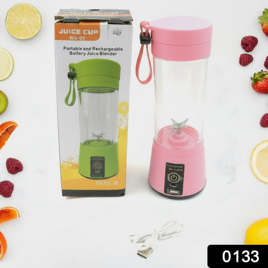 Portable Usb Electric Juicer - 6 Blades (Protein Shaker)