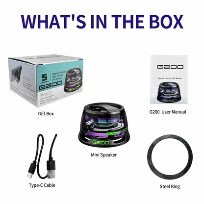 G200 Magnetic Bluetooth Speaker - Transform Any Space Into Your Personal Entertainment Zone 🎵