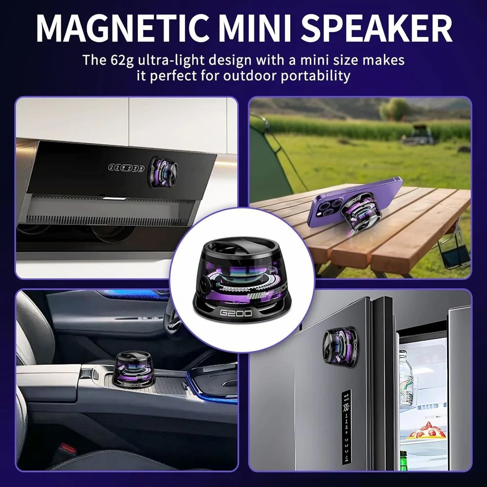 G200 Magnetic Bluetooth Speaker - Transform Any Space Into Your Personal Entertainment Zone 🎵